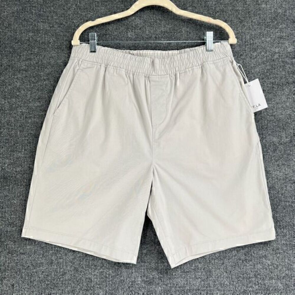 Five Four Los Angeles FF LA Mens Newport Khaki Chino Shorts Large Light Gray New